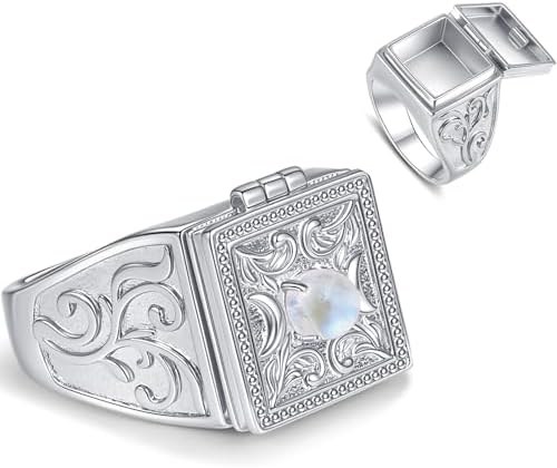 Sterling Silver Hidden Compartment Ring for Men - 925 Silver